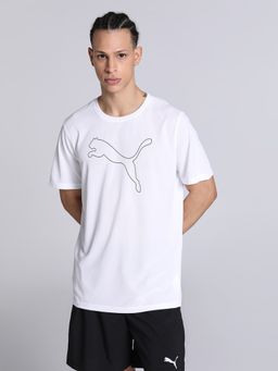 Puma - Performance Cat Mens White T-shirt