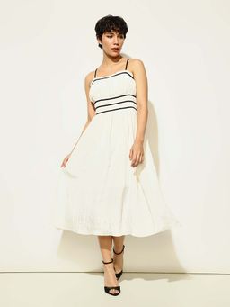ONLY - Cream Strappy Midi Dress