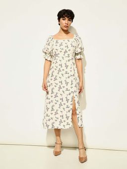 ONLY - White Floral Midi Dress