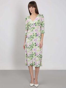 VERO MODA - White Printed Midi Dress