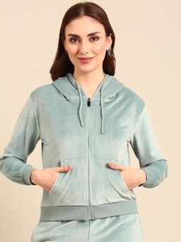 De Moza - Women Hoodie English Pista Green