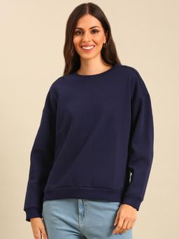 De Moza - Women Sweat Shirt Navy Blue