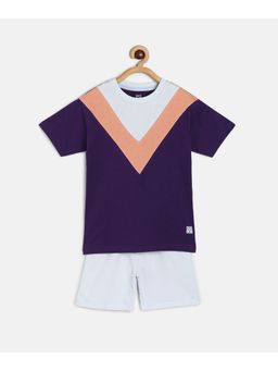 MINI KLUB - Kids Boys Purple/blue Purple/blue Lounge Wear (Set of 2)