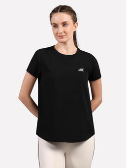 SKECHERS - Women Performance Boxy Fit Black T-Shirt