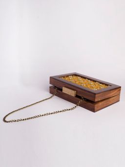 Vareli Bafna - Designs Mustard Yellow Clutch