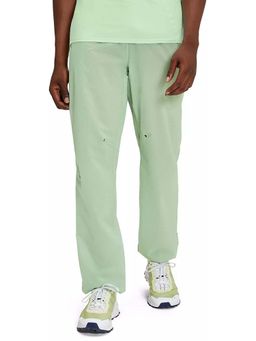 On - Men Green Polyester Blend Solid Trackpant