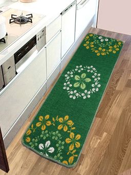 Saral Home - Cotton Printed Anti-Skid Runner-Green-45X120 Cm