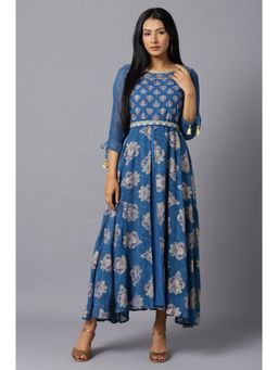 Aurelia - Blue Floral Printed Dress