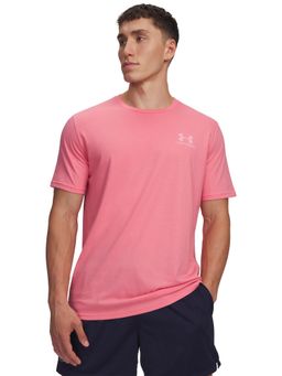 Under Armour - Pink Solid Half Sleeves Loose Fit T-Shirt