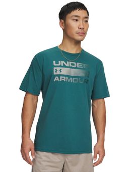 Under Armour - Green Printed Half Sleeves Loose Fit T-Shirt