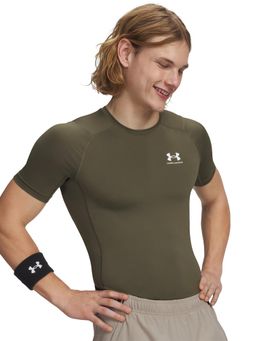 Under Armour - Green Solid Half Sleeves Skinny Fit T-Shirt
