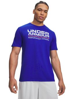 Under Armour - Blue Typography Half Sleeves Loose Fit T-Shirt
