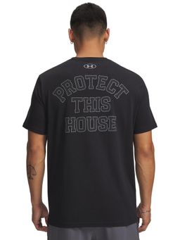 Under Armour - Black Typography Half Sleeves Loose Fit T-Shirt