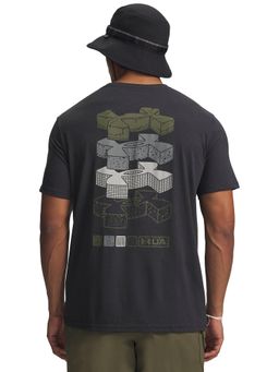 Under Armour - Grey Printed Half Sleeves Loose Fit T-Shirt