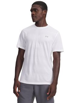 Under Armour - White Solid Half Sleeves Fitted Fit T-Shirt