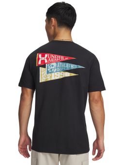 Under Armour - Black Printed Half Sleeves Loose Fit T-Shirt