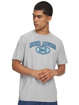Under Armour - Grey Typography Half Sleeves Loose Fit T-Shirt
