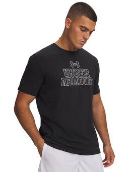 Under Armour - Black Typography Half Sleeves Loose Fit T-Shirt