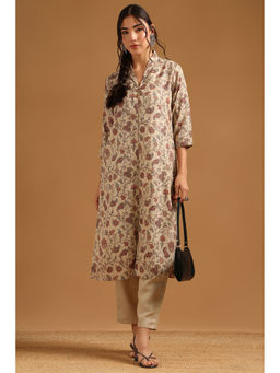 Soch - Beige Printed Kurta with Pant