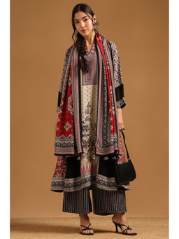 Soch - Multi-Color Floral Printed Kurta with Palazzo and Dupatta