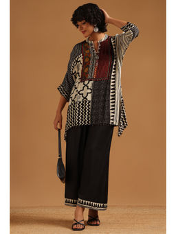 Soch - Multi-Color Printed Beads Work Kurti with Palazzo