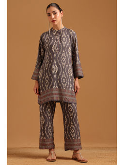 Soch - Brown Printed Ikat Co-Ord Set
