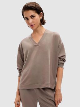 GAP - Women Knitted Brown Solid Sweatshirt