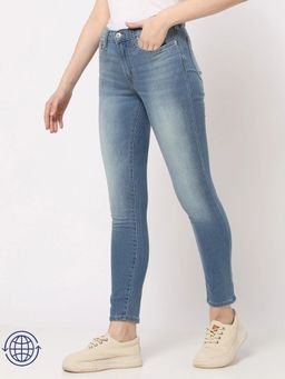 GAP - Women Skinny Fit Blue Mid Rise Jeans