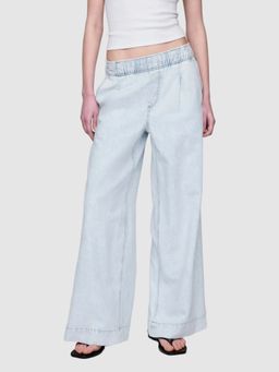 GAP - Women Blue High-Rise Wide-Leg Jeans