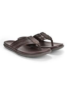 WOODLAND - Brown Rubber Round Toe Sandals