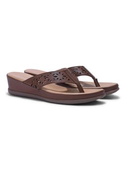 WOODS - Brown Rubber Round Toe Sandals
