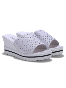 WOODS - White Rubber Round Toe Sandals