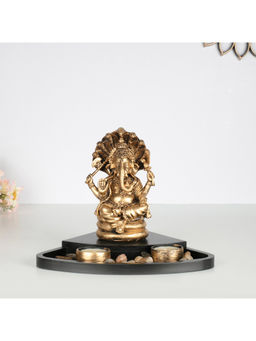 HomeTown - Mdf & Candle Holder, Gold