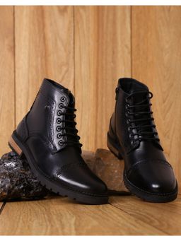 Monte Carlo - Mens Lace Up Casual Boots - Black