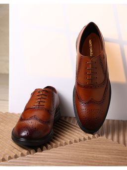 Monte Carlo - Mens LACE UP Brogues - Tan