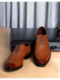 Monte Carlo - Mens Leather Brogues - Tan