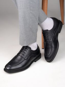 Alberto Torresi - Alberto Torrisi Mens Genuine Leather Lace Up Eva Sole Derbies - Black