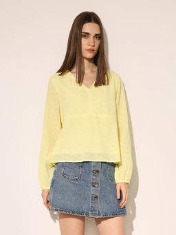 ONLY - Women's Regular Fit Yellow Top