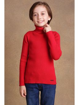 One Friday - Boys Red Solid Sweatshirt