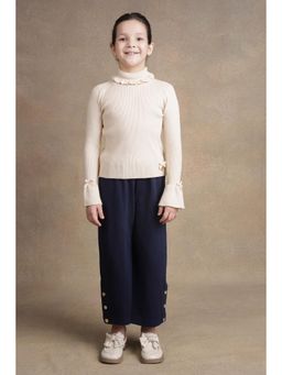 One Friday - Girls Sand Solid Sweatshirt