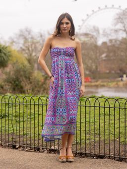 MIRIPRET - Positano Multi-Color Fit and Flare Dress