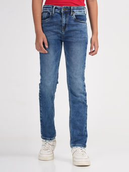ZION - Boys' Blue Cotton Light Fade Jeans