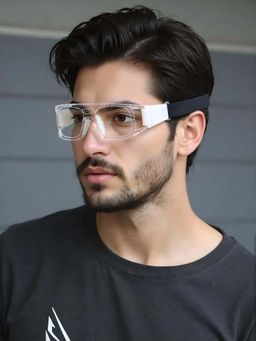 TED SMITH - Unisex Transparent Wrap Around Uv Protected Lens Sports Sunglass