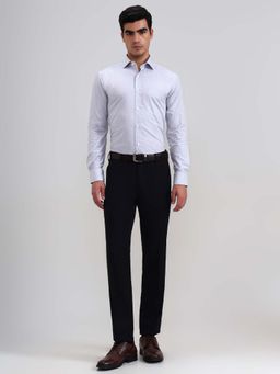 Metal - Black Solid Slim Fit Formal Trouser