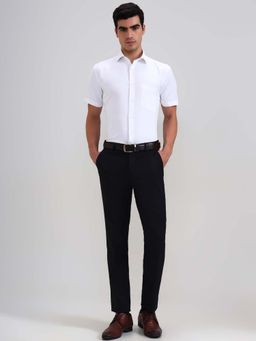 JadeBlue - Brown Solid Formal Trouser