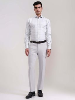 Wyre - Light Grey Slim Fit Formal Trousers