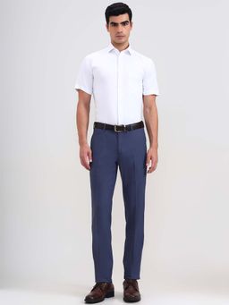 JadeBlue - Royal Blue Cotton Stretch Formal Trousers