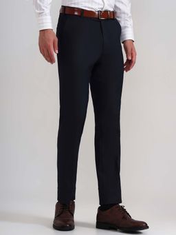 Wyre - Navy Blue Slim Fit Formal Trousers