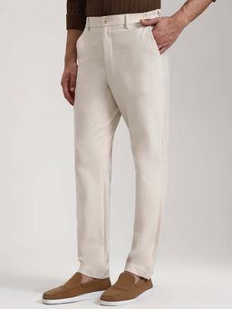JadeBlue - Cream Striped Casual Trouser