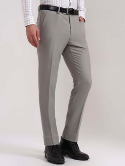 Metal - Pista Grey Slim Fit Formal Trousers